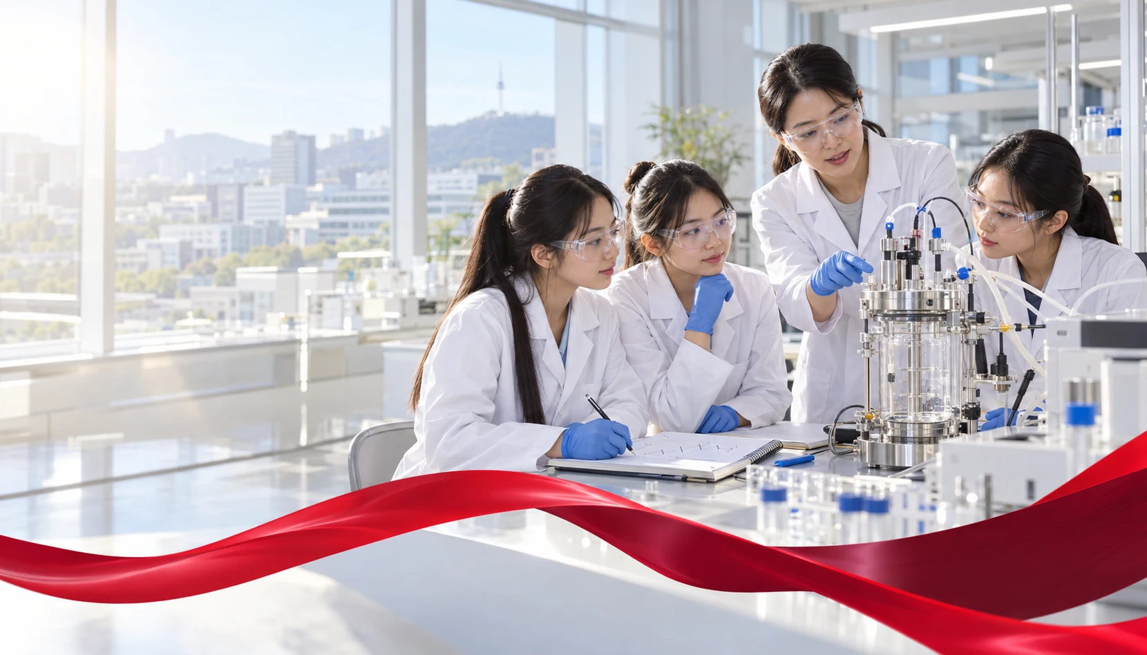 AI concept image of K-XCEL laboratory practice.